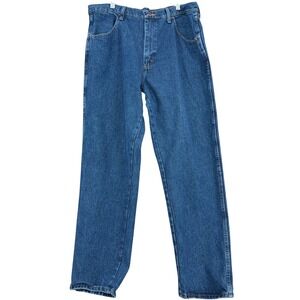 Maverick Straight Leg Men 36x32 100% Cotton Blue Denim Jeans ZMAV2DS